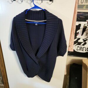 TOMMY HILFIGER NAVY BLUE SWEATER CARDIGAN SZ M